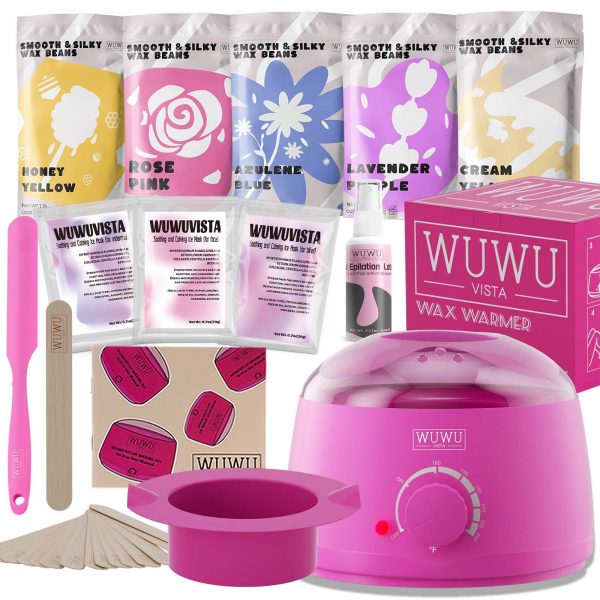 Waxing Kit WUWUVISTA 23 Items Hair Removal Wax Kit