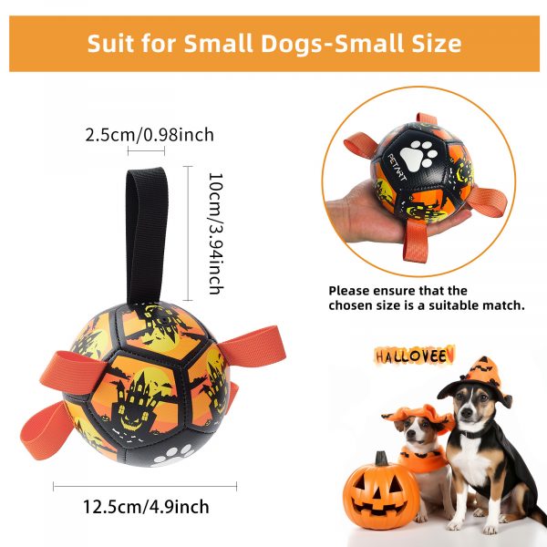 Interactive Dog Toys, Dog Soccer Ball With Straps - Image 4