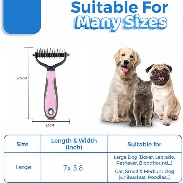 Grooming Brush For Pet Dog Cat Deshedding Tool - Image 3