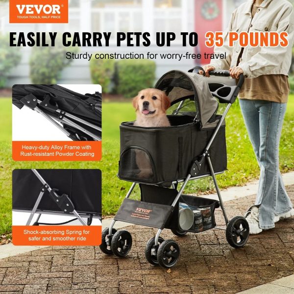 VEVOR Pet Stroller, A Four-wheeled Rotating Dog