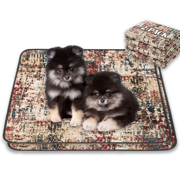 Qeils Washable Pee Pads For Dogs, 2 Pack Reusable